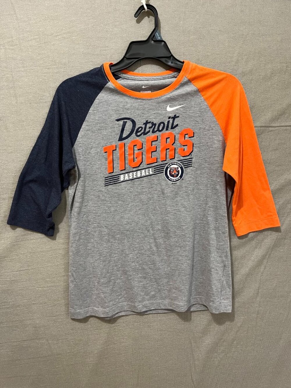 Nike Detroit Tiger 3/4 Sleeve Shirt Sz XL